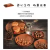 Bandeja de Madera para Exteriores para Té Helado y Snacks, Bandeja de Madera de Ébano, Bandeja de Frutas, Bandeja de Snacks con Alto Valor Estético