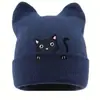 Chapéu de Tricô com Orelhas de Gato Bordadas da Amazon, o Mais Vendido para Mulheres, um Presente de Aniversário para Entusiastas de Gatos, Chapéu de Tricô de Animal