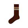 Calcetines de Nuevo Estilo Coreano para Mujer, Calcetines a Rayas Modernos de Doble Aguja Transpirables Absorbentes de Sudor, Calcetines de Algodón sin Costuras Maillard, Calcetines de Moda hasta la Media Pantorrilla
