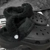 Zapatos Croc Forro Interior Más Terciopelo Extraíble Cubierta de Algodón Extraíble Cubierta de Zapato Caliente de Invierno Cubierta Gruesa de Felpa Transfronteriza Venta al por Mayor