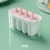 Caja para paletas de hielo, molde para helado de grado alimenticio con tapa, herramienta de molde para helado casero, máquina para hacer paletas de uso doméstico, caja para cubitos de hielo