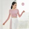 Ropa de Danza del Vientre para Mujer, Tops Adelgazantes de Manga Larga, Ropa de Práctica de Danza Moderna, Ropa de Entrenamiento Corporal Fitness Yoga