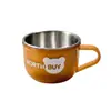 ¡Wow, esta taza interior de acero inoxidable 304 es perfecta para los bebés que están aprendiendo a beber! Tiene una carcasa exterior de PP antibacteriana, un asa única para facilitar el transporte, es resistente al calor y fácil de limpiar.. Es ideal para usar en la guardería o la escuela.
