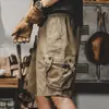 Shorts de Carga Retro Pesados Americanos para Hombre Verano 2025 Nuevos Ins de Moda Talla Grande Casual Pantalones de Cinco Puntos para Hombre