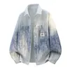 Roupas Masculinas Enbu Nova Coleção Outono Camisa Jeans de Manga Longa para Homens, Camisa Cardigan Jeans Juvenil da Moda, Jaqueta Masculina