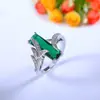 Anillo de Diamante Cuadrado de Topacio de Siete Colores Más Vendido para Mujer Personalidad Creativa Europea y Americana Anillo de Piedra Incrustada R6559