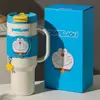 Taza Térmica Portátil para Coche de Gran Capacidad Oso con Popote para Niños y Niñas, Acero Inoxidable 316 Portátil para Exteriores