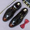 [pré-venda sem estoque] sapatos de couro de sola grossa aumentados, uso formal de negócios masculino, forro de couro de vaca, fivela de couro, pés leves