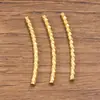 Materiales y Accesorios para Joyería DIY de 2 Colores Mangas de Tubo Curvado Estampadas de Acero Inoxidable Tubo de Material Hecho a Mano Cuentas Accesorios de Tubo Curvado