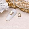 Manicura Rectangular Octagonal Diamante Plano Fondo Super Brillante Oro Cristal Champagne Vidrio Decoración de Diamantes Accesorios Populares para Uñas