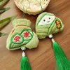 Festival del Bote del Dragón de Dibujos Animados Zongzi Bolsa de la Suerte Colgante de Muñeca Estilo Chino Original Adorno de Regalo Festivo Colgante para Bolsa de Bendición para Examen de Ingreso a la Escuela Secundaria y la Universidad