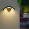 Lámpara de pared impermeable con inducción de cuerpo humano infrarroja para comercio electrónico transfronterizo de Amazon, 12W, tipo Luna Creciente, IP65, lámpara de pared impermeable para exteriores