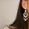 Pendientes de Borla con Pedrería Muy Brillante Estilo Vintage Francés Estilo Corte, Lujo Ligero, Artesanía Pesada, Exagerados y Elegantes, Pendientes de Nicho de Alta Gama para Mujer
