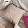 Almohada de felpa de sarga nueva de fábrica funda de almohada de piel de conejo color liso cojín para sofá funda de cojín exclusiva transfronteriza