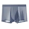 Ropa interior masculina sin costuras de seda helada de nailon, estilo fino de verano, transpirable, suave y cómoda, calzoncillos boxer para hombre antibacterianos 7A