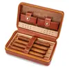 Humidor para Cigarros de Exterior con Capa Integrada de Madera de Cedro Humidificante, Resistente a Caídas y Presión, Caja de Almacenamiento de Cigarros para Viaje para Hombres de Negocios