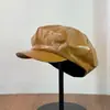 Nova boina macia de couro PU para mulheres, boné de artista vintage estilo japonês, boné octogonal moderno estilo britânico para homens