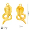 Ventas Calientes Transfronterizas Colgante de Serpiente Cascabel Cobra Europea y Americana diy Pulsera Collar de Serpiente Dorada Colgante de Joyería de Aleación