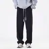 Calça Jogger Casual Transfronteiriça para Homens, Outono e Inverno Estilo Americano Bordada Marca Tendência Caimento Solto Calças Curvas com Efeito de Caimento, Calça Longa Esportiva Versátil