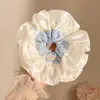 Goma para el pelo de estilo coreano con estampado de cuadros rosas y flores, Hada Dulce, Accesorio para el pelo versátil y suave para el uso diario para niñas