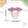 Venta al por mayor del fabricante Parches Bordados de Flores Hechos a Mano Corsage DIY Borla de Cristal Flor de Hombro Accesorios para Ropa Parche Aplique