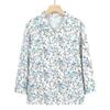 Camisa de algodón de verano para mujeres de mediana edad y mayores, camisa de manga tres cuartos de abuela, camisa de algodón de madre, ropa de anciana