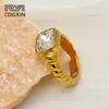 Anel de Aço Inoxidável com Rosca e Diamante Único, Moda Transfronteiriça Europeia e Americana, com Textura Vintage e Incrustação de Zircônia, Anel Versátil de Luxo Leve