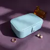 Nova Caixa de Joias de Couro Vintage Sazonal Bolsa Portátil para Armazenamento de Acessórios Caixa de Exibição Antioxidação para Prendedor de Cabelo, Pulseira, Brinco