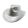 Accesorios de Escenario de Producto Nuevo Transfronterizos Performance Sombrero de PVC Fiesta Carnaval Disco Sombrero de Jazz Sombrero de Vaquero Occidental