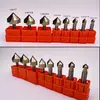 Fresadora en V de 90 grados para carpintería, mango de 1/4, fresadora para carpintería, cabezal de fresadora de recorte, ranurado de placa de aluminio y plástico, esquina de pared integrada
