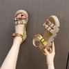 Sapatos romanos de sola grossa Primavera/Verão 2020 femininos bico aberto combinação de cores casuais retrô plataforma anabela sandálias de velcro para mulheres