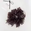 Laço de rede com brilho noturno e strass, elástico de cabelo de alta costura para mulheres, adequado para rabos de cavalo e coques