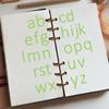 12 pegatinas de letras dibujos animados transfronterizos cuenta de mano digital creativas DIY nombre taza funda para teléfono móvil pueden caer pegatinas de pegamento