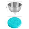 Suministro directo de fábrica acero inoxidable 304 50ml tapa de silicona plato para salsa plato para condimentos de uso doméstico ketchup conservación plato pequeño
