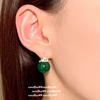 Colar Coroa Joia Esmeralda Brasileira Novo Estilo Chinês Calcedônia Verde Claro Zircônia Brincos Anel