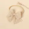Estilo Tweed Encaje Retro Diadema para el Cabello Infantil Lazo de Tela Accesorios para el Cabello de Bebé Fontanela Diadema Versátil para Bebé