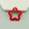 Estrella de Cinco Puntas Calada de Acrílico Color Sólido 3 cm Agujero para Colgar Pendientes Colgantes DIY Accesorios de Joyería Llavero Colgante para Bolsos