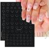 Novos Adesivos de Pintura Spray para Unhas com Estilo Japonês Noturno, Corte de Coração, Borboleta, Urso, Estrela Francesa, Modelo de Adesivos para Unhas