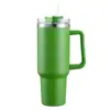Taza Termo de Acero Inoxidable 304 de Gran Capacidad 40 oz Transfronteriza con Popote Taza para Hielo Asa Portátil Portavasos para Coche Venta al por Mayor
