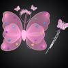 Ropa para actuación infantil de jardín de niños Vestido de actuación de princesa Alas de mariposa de ángel Traje de cuatro piezas