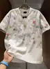 Camiseta Masculina Tendência Verão 2026 Tie-Dye de Alta Qualidade com Gola Redonda, Manga Curta, Marca de Luxo Leve, Corte Solto