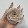 Flor Camelia Estilo Coreano Borde Quemado 8cm Accesorios DIY Accesorios para el Cabello para Niñas Tocado Flor de Tela Gasa de Nieve Camelia Capoc Grande
