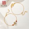 Nova Pulseira Estilo Chinês Fivela Segura Prata 925 Porta Vazio Folha de Lótus Antigo com Hanfu diy Hetian Jade Jade Cera de Abelha Porta