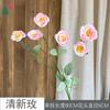 26 Anos de Materiais Florais Rosa Claro, Arranjo Romântico para Corredor de Palco com Flores Artificiais, Decoração Floral de Seda para Casamento, Cenário Floral