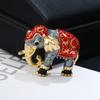 Broche de elefante bonito fornecimento transfronteiriço europeu e americano Roupas populares Jóias High-end Temperamento Cloisonne Animal Pin