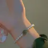 Pulsera Índigo con Perlas para Mujer 2022 Nuevo Estilo de Gama Alta Versátil Pulsera de Amistad con Cuentas de la Fortuna para Mujer, Artística y Retro