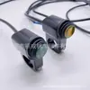 Piezas de Modificación de Manillar de Motocicleta Botón Redondo Impermeable de Dos Velocidades con Luz LED Interruptor de Aleación de Aluminio