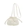 Bolso Cruzado de un Solo Hombro con Cordón y Patrón de Diamantes, Bolso Cubo Plisado, Bolso Ligero tipo Albóndiga de Nylon para Mujer, Simple y Versátil