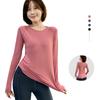 Ropa de Yoga para Mujer, Tops Deportivos de Manga Larga para Correr de Otoño, Camisetas Elásticas Ajustadas para Fitness, Ropa de Entrenamiento de Pilates