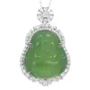 2024 nueva joyería estilo chino Buda calcedonia verde collar con colgante de temperamento de moda para mujer S925 plata en stock venta al por mayor